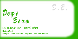 dezi biro business card