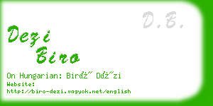 dezi biro business card